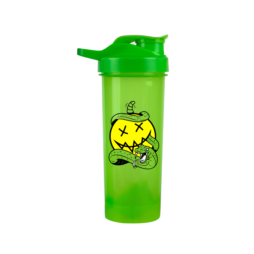 Green Smiley Snake Shaker 24oz