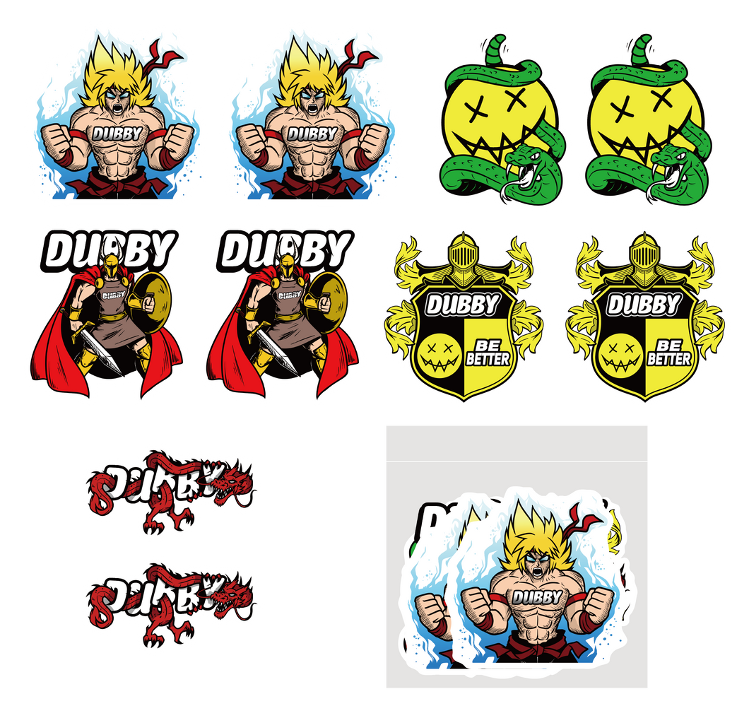 Custom Drawn Sticker Kit 10pc