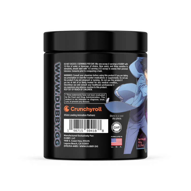 Shadow Monarch Surge Solo Leveling Official License Energy Drink Tub