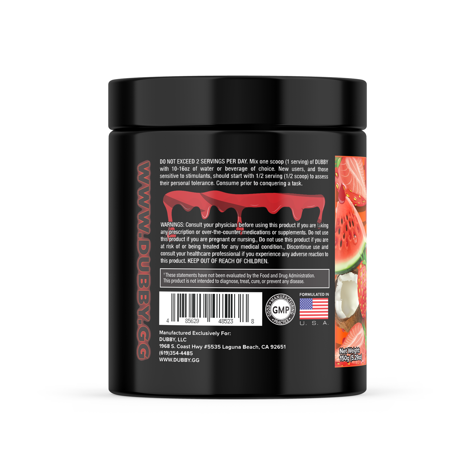 Tiger's Blood Flavor Energy Drink Tub