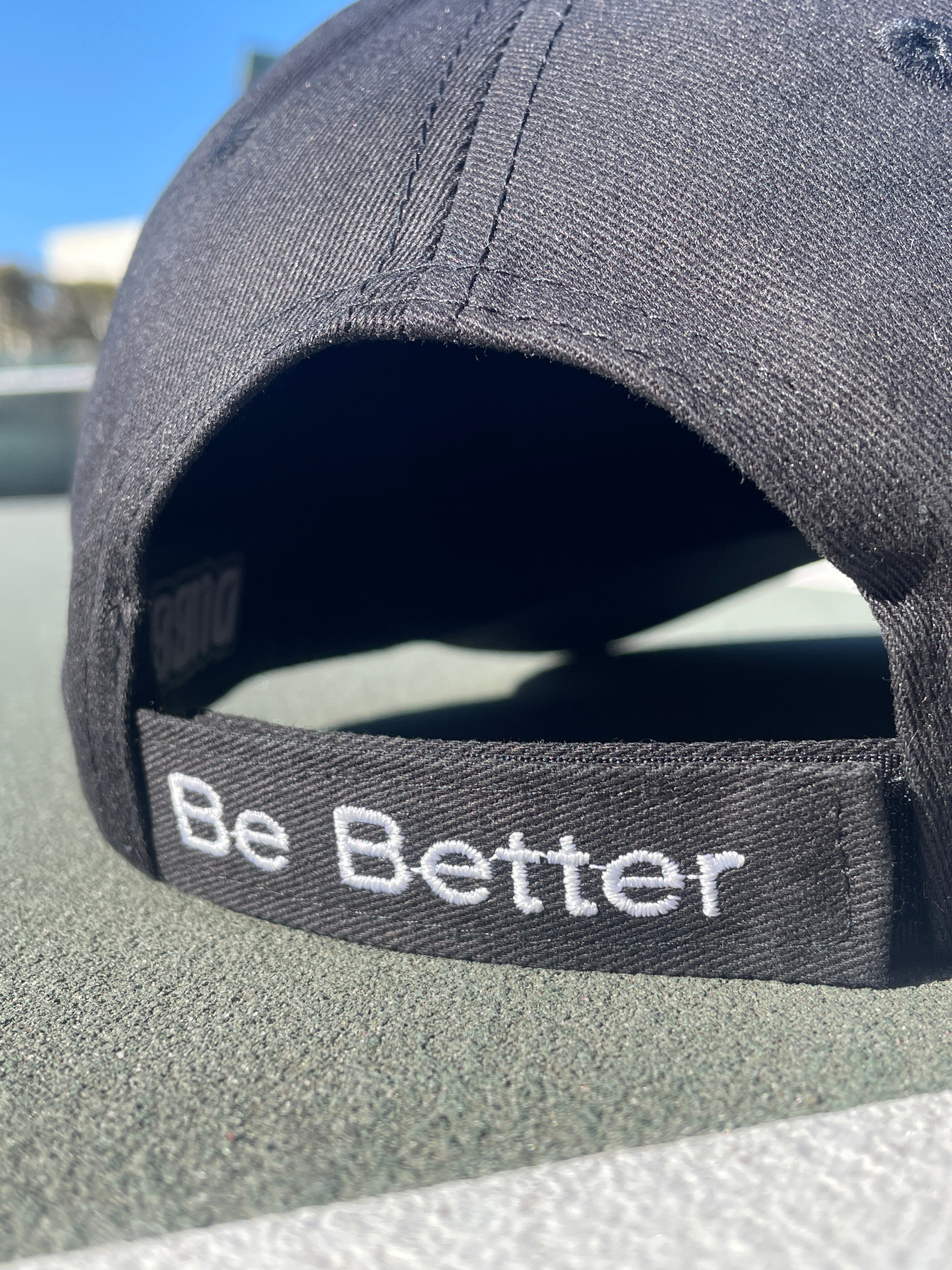 Black Dubby Smiley Hat - Be Better